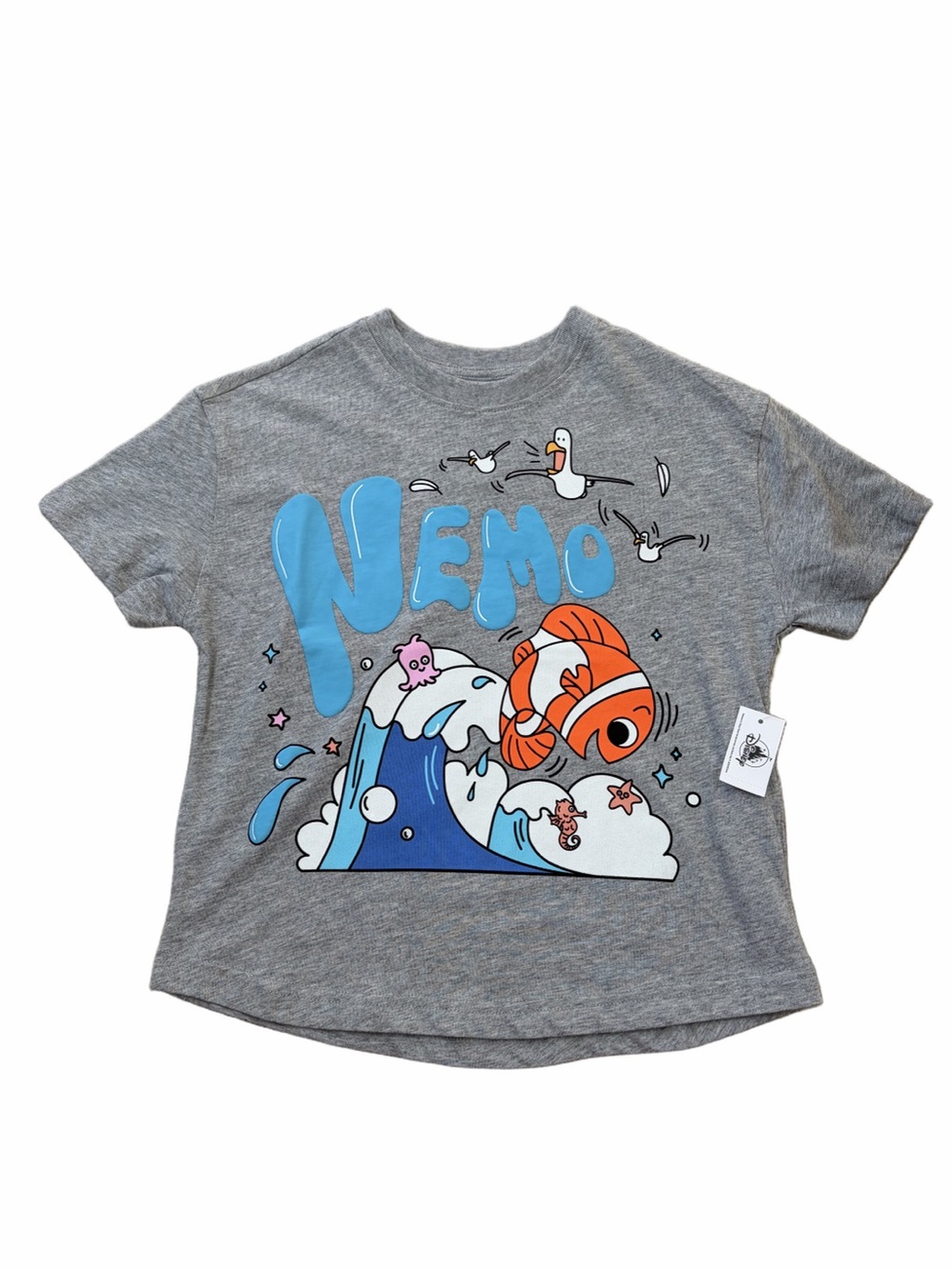 Disney Pixar NWT Girls Size Medium, 7/8, Finding Nemo Short Sleeve Graphic Tee